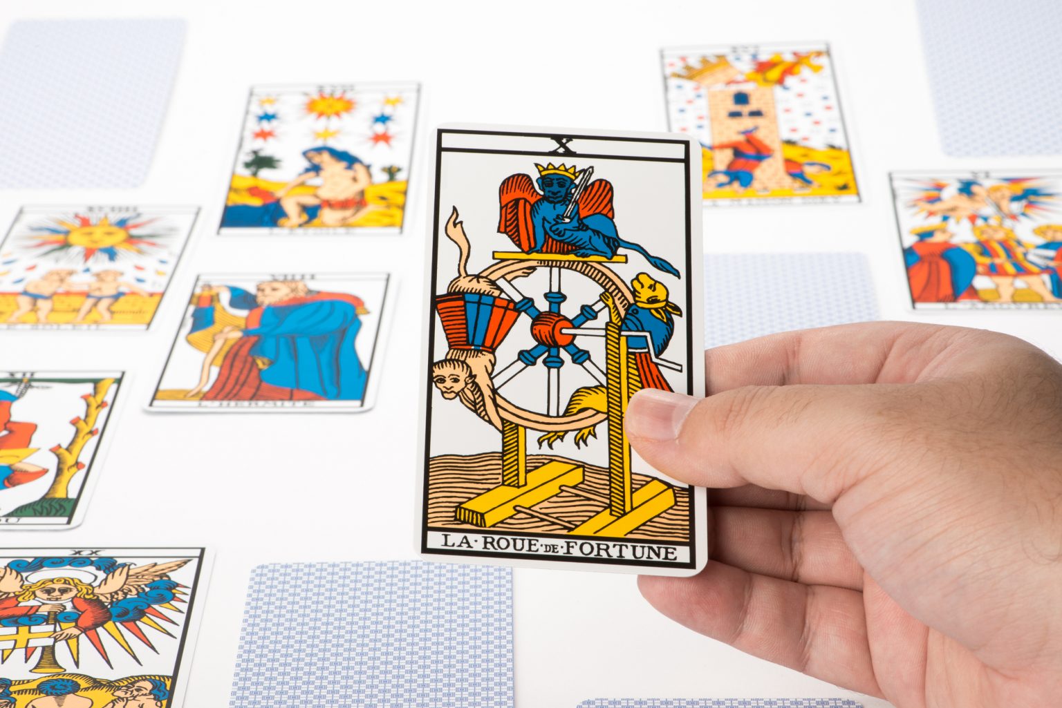 La Roue de Fortune dans le tarot de Marseille - Tarot Gratuit